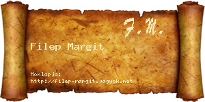 Filep Margit névjegykártya